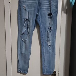 Refuge Light Blue Distressed Skinny Jeans